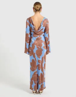 Pasduchas Lucent Sleeve Midi Dress Floral Size AU 12 for rent on The Volte - image 2