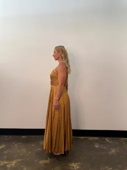 Acler Sadgill Maxi Dress Caramel Size 14 for rent on The Volte - image 4