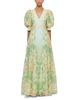 Lucia V Neck Maxi Dress Green Size 10 for rent on The Volte - image 1