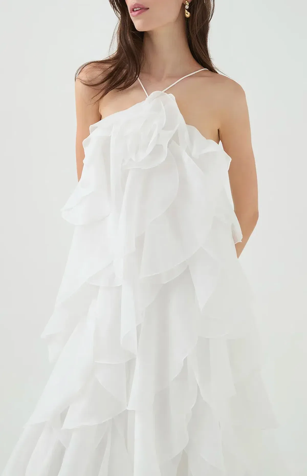 AJE Pandorea Layered Maxi Dress Ivory Size 6 - Image 2