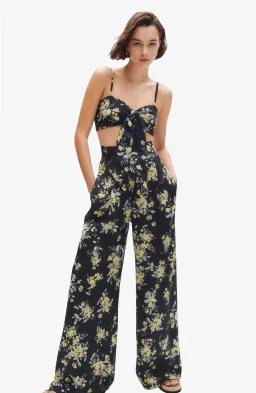 Shona Joy Goldie Tie Front Top & Pant Set Black Size AU 6 / XS for rent on The Volte - image 1