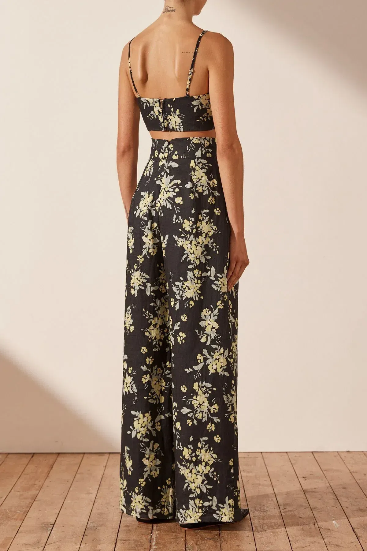 Shona Joy Goldie Tie Front Top & Pant Set Black Size AU 6 / XS - Image 4