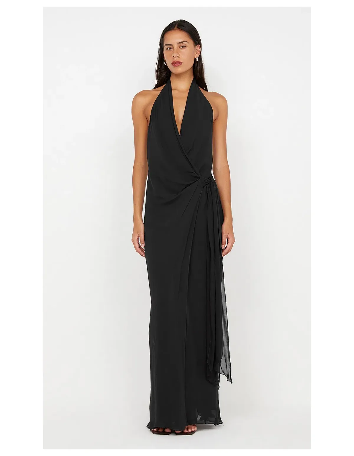 Bec and Bridge Soneva Wrap Halter Dress in Black Size S / AU 8 - Image 2