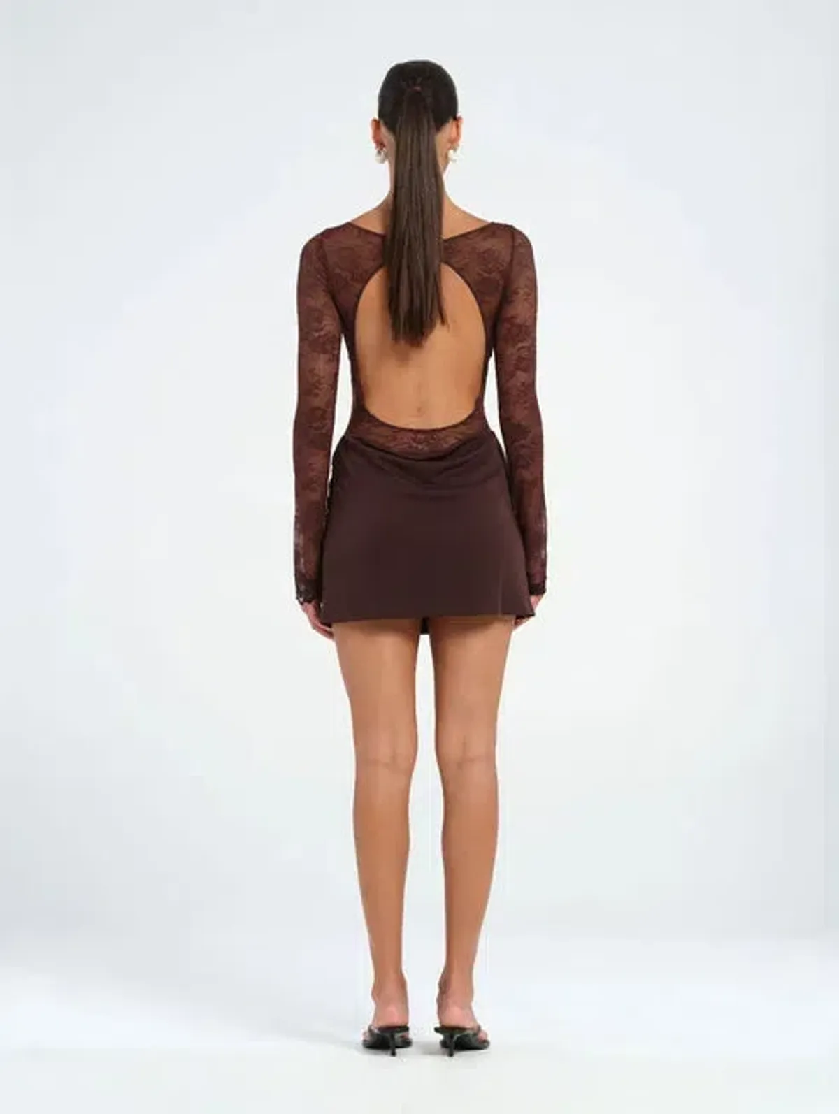 Benni Oskar Mini Dress Brown Size AU 10 - Image 2