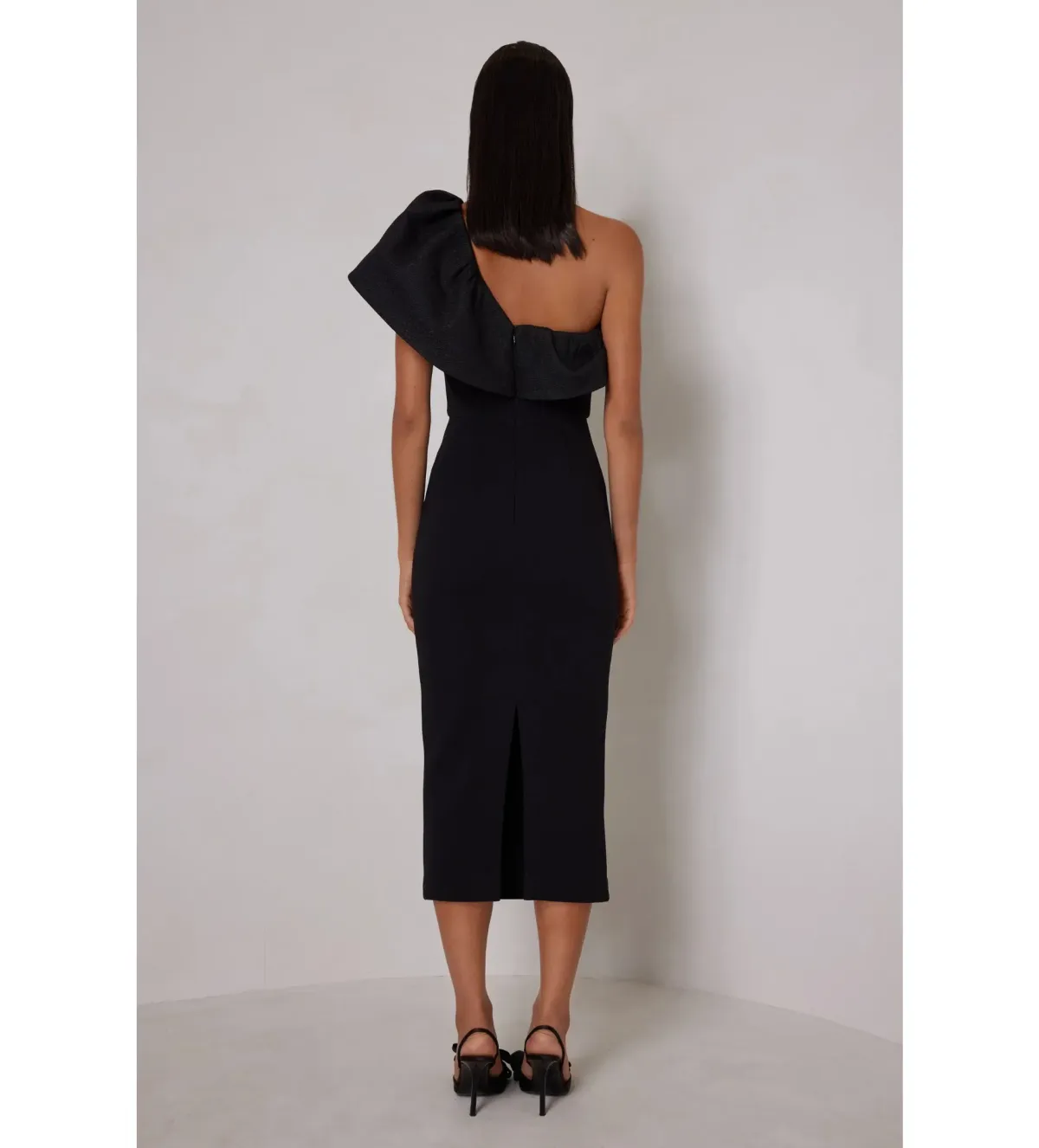 Elle Zeitoune Sharleene Midi Dress Black Size AU 16 - Image 4