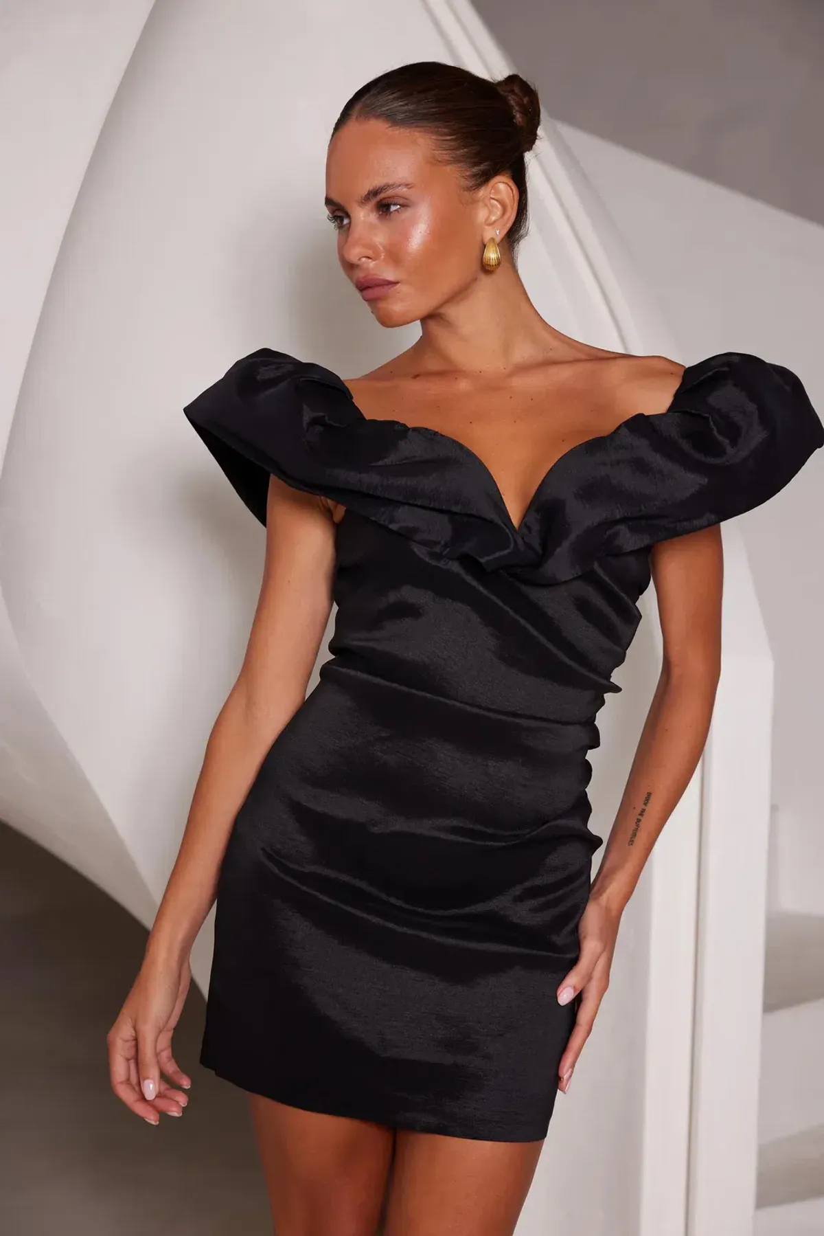 Elle Zeitoune Avi Mini Dress Black Size 8 - Image 2