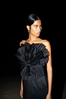 Aje Kira Midi Dress Black Size AU 8 for rent on The Volte - image 1