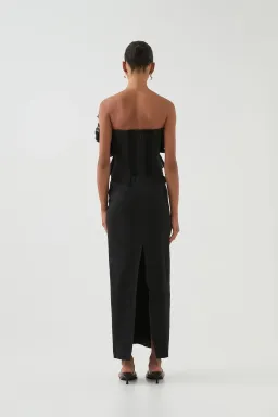 Aje Kira Midi Dress Black Size AU 8 for rent on The Volte - image 4