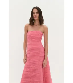 Aje Soundscape Maxi Dress in Guava Pink Size AU 8 for rent on The Volte - image 2