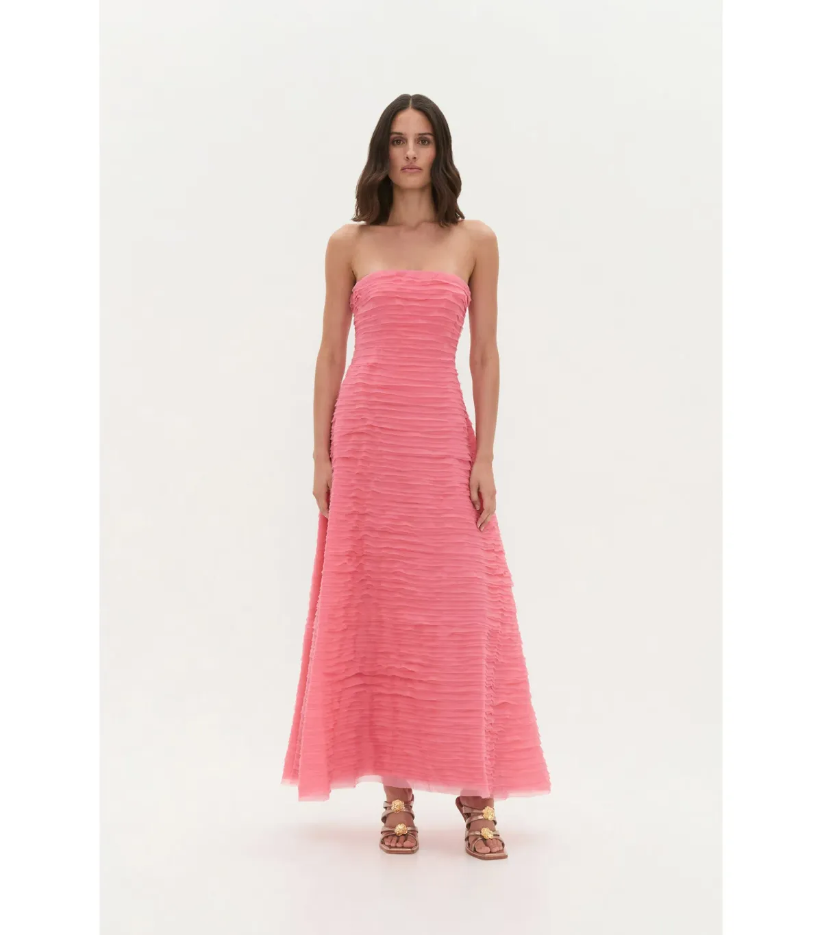 Aje Soundscape Maxi Dress in Guava Pink Size AU 8 - Image 1