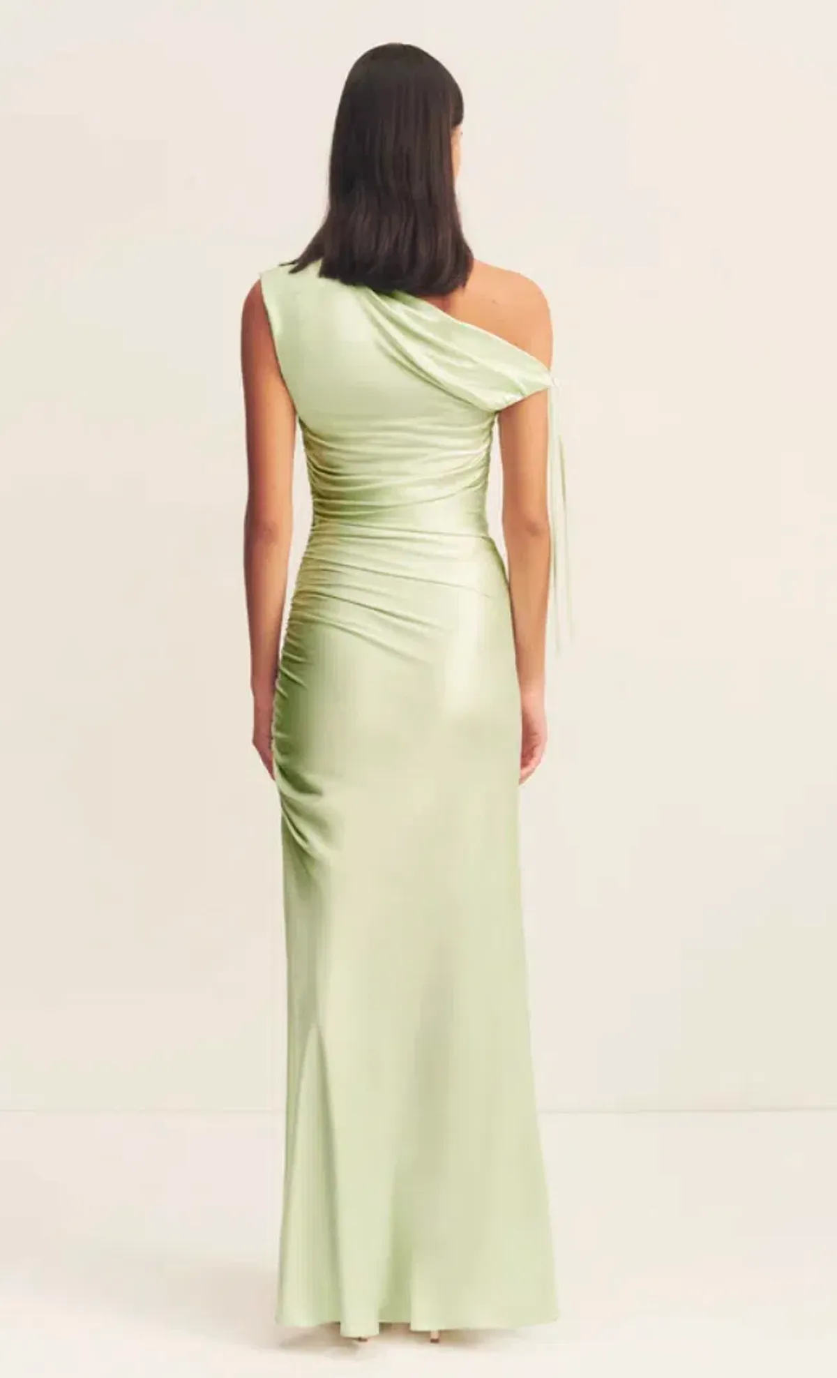 Shona Joy La Lune Gathered Maxi Dress in Key Lime Size AU6 - Image 2