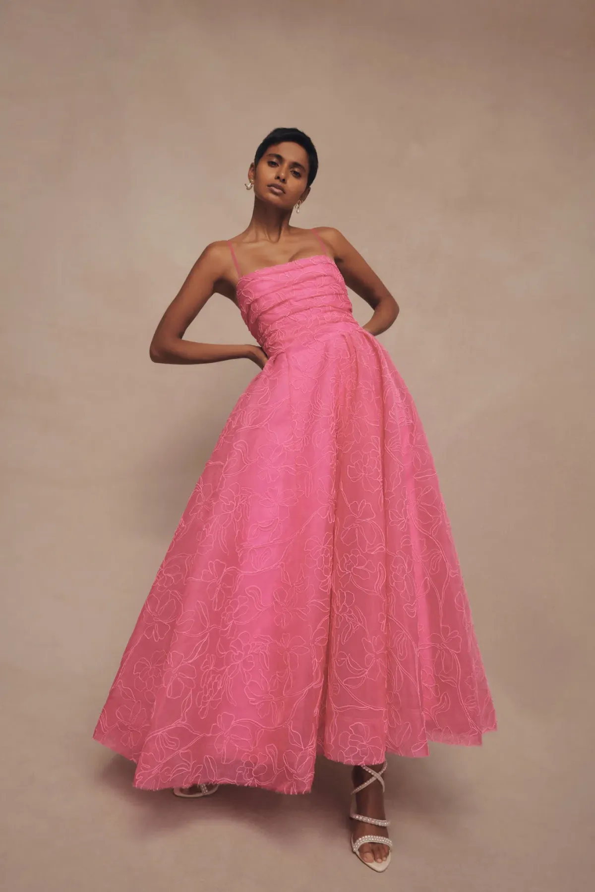 Aje Evangeline Cornelli Maxi Dress in Pink Size 14 - Image 1
