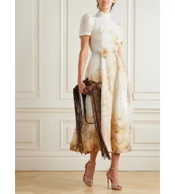 Zimmermann Memento Picnic Midi Dress in Rose Arbor Size 2 / AU 12 for rent on The Volte - image 1