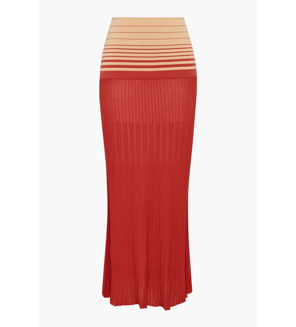 Faithfull the Brand Casia Top Citara Skirt Set in Accordion Stripe Amber Fawn Size 8 - Image 5