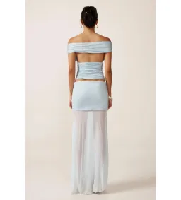 Ance Gria Grace Top & Skirt Set in Sky Blue Size AU 10 for rent on The Volte - image 3