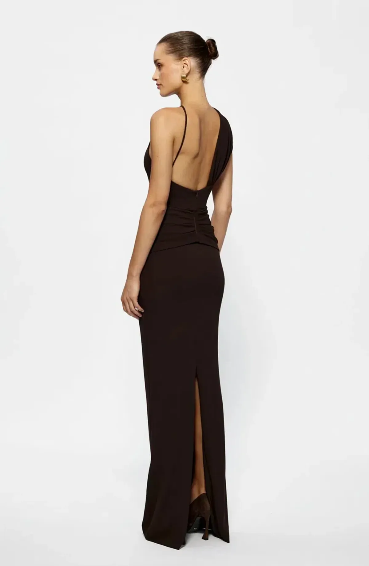 Effie Kats Greer Gown in Coffee Size 8 - Image 2