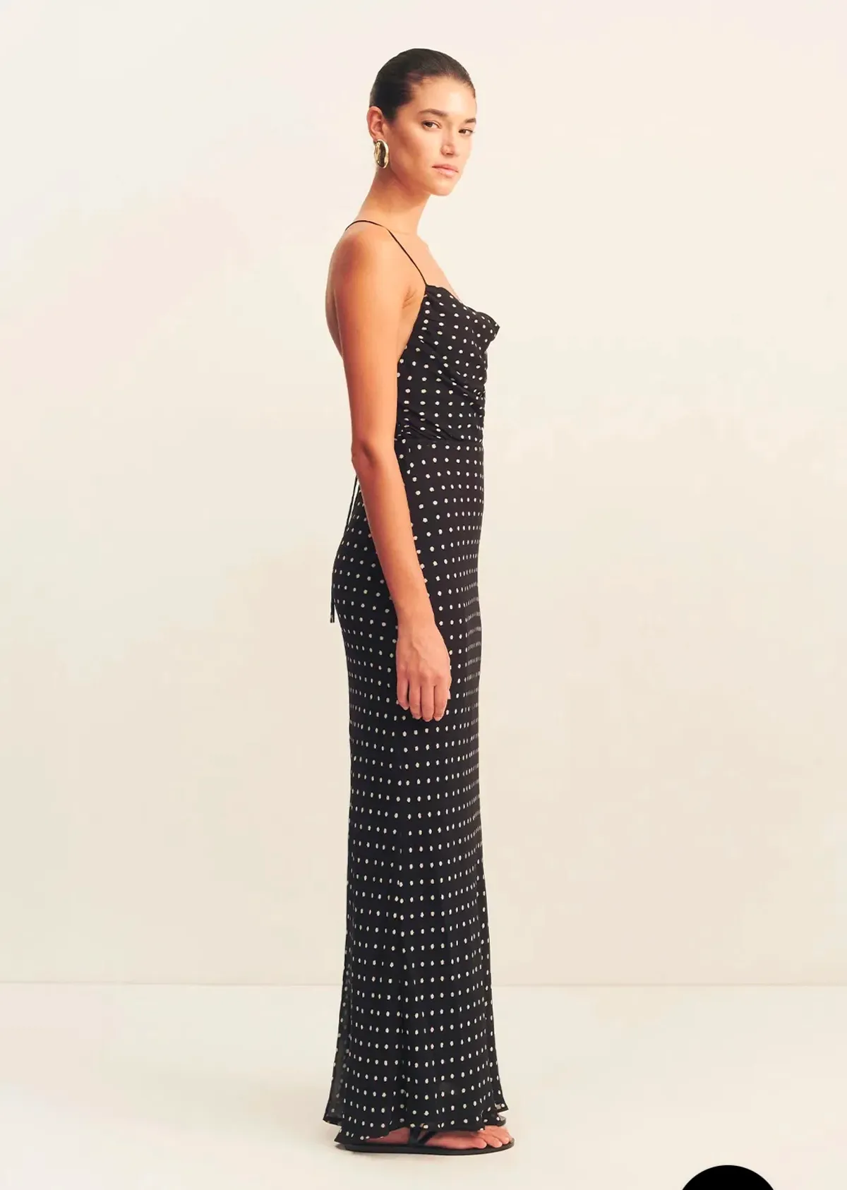 Shona Joy Houston Lace Back Maxi Dress Black Size 10 - Image 3