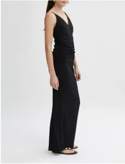 Crepe gown willow black dress  for rent on The Volte - image 1