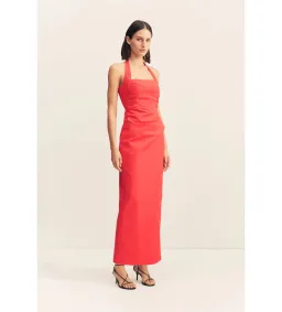 Shona Joy Lani Draped Halter Maxi Dress Chilli Size AU 14 for rent on The Volte - image 2