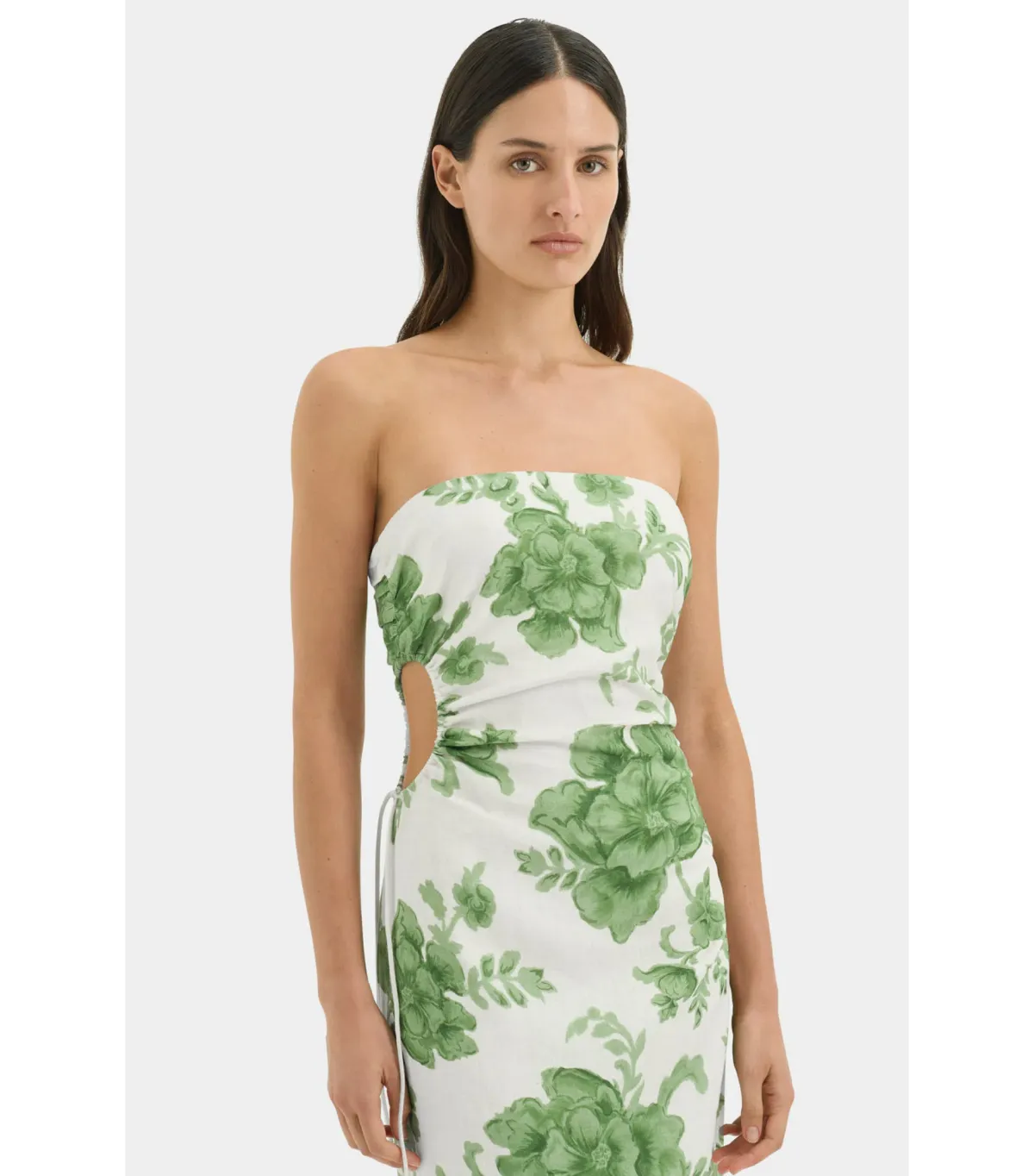 Sir the Label Gardella Strapless Midi Dress Frisa Print Size 1 / AU 8 - Image 2
