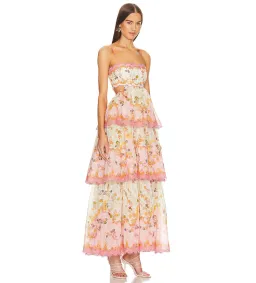 Zimmermann Laurel Frill Midi Dress Floral Size 0 AU 8 for rent on The Volte - image 3