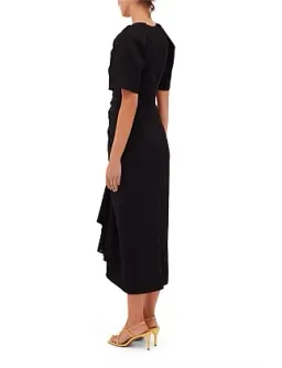 Bianca Spender Black Satin Bellini Dress Size 14 for rent on The Volte - image 4