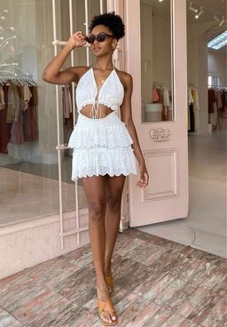 Issy Pearl Dress in White Size 8 for rent on The Volte - image 2