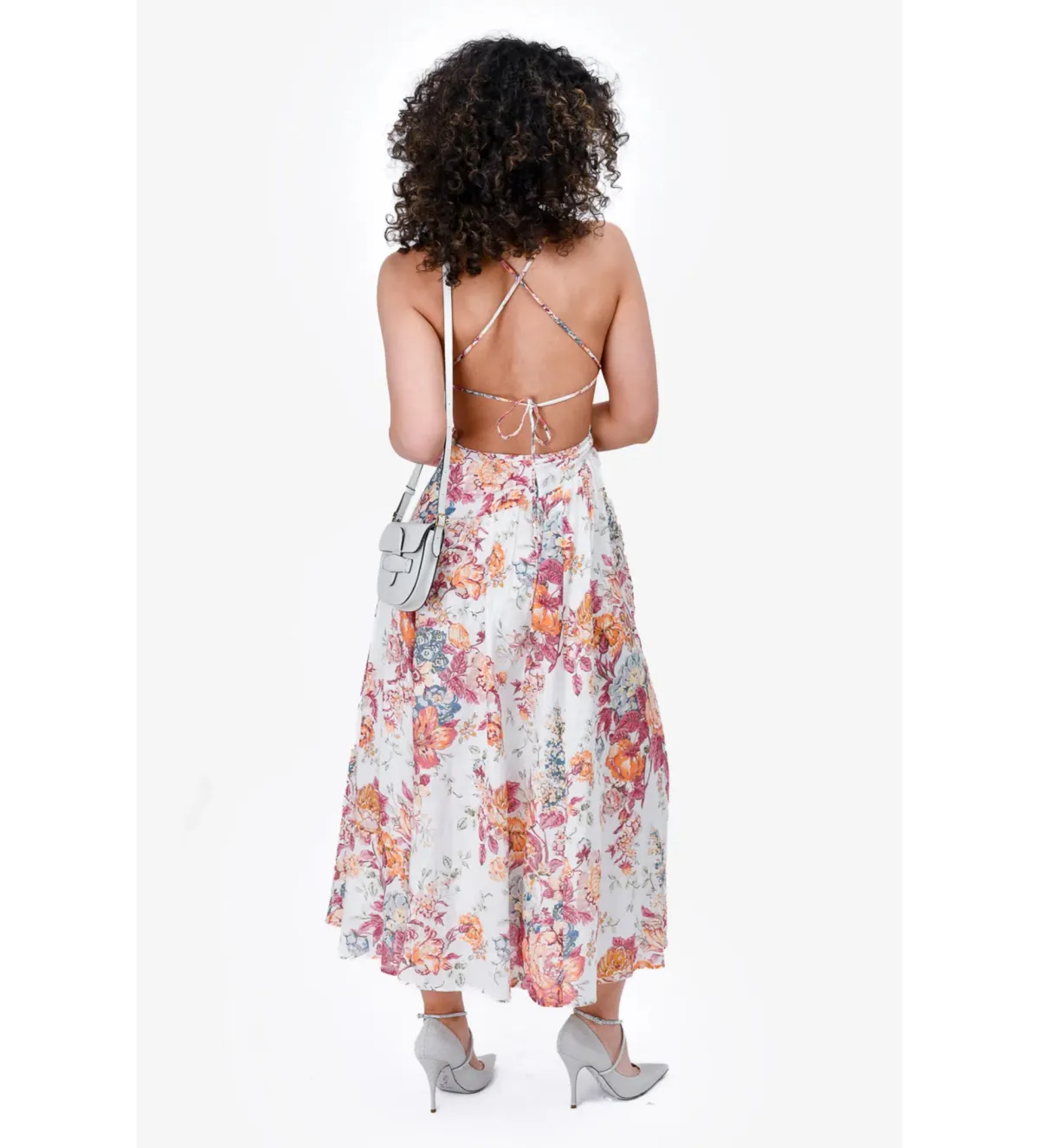 Zimmermann Pattie Asymmetric Open Back Dress in White Size AU 6 - Image 3