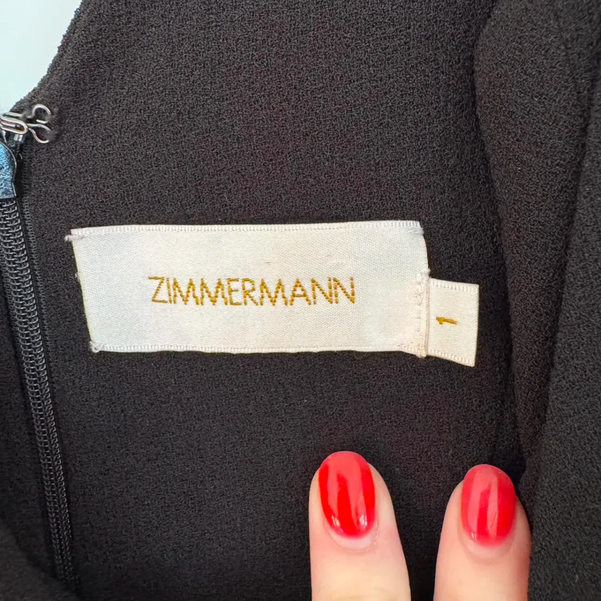 Zimmermann Crepe Harness Midi Dress Black Size AU 10 - Image 3