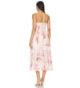 Zimmermann Waverly Corset Midi Dress Pink Palm Size 3 AU 14 for rent on The Volte - image 5