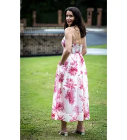 Zimmermann Waverly Corset Midi Dress Pink Palm Size 3 AU 14 for rent on The Volte - image 4