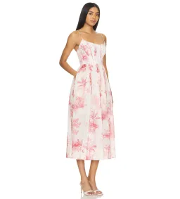 Zimmermann Waverly Corset Midi Dress Pink Palm Size 3 AU 14 for rent on The Volte - image 3