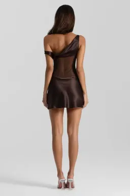 Natalie Rolt Elodie Mini Silk Brown Size 6 for rent on The Volte - image 3