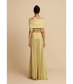 Arcina Ori Alessia Top and Maxi Skirt In Gold Size S / AU 8 for rent on The Volte - image 2