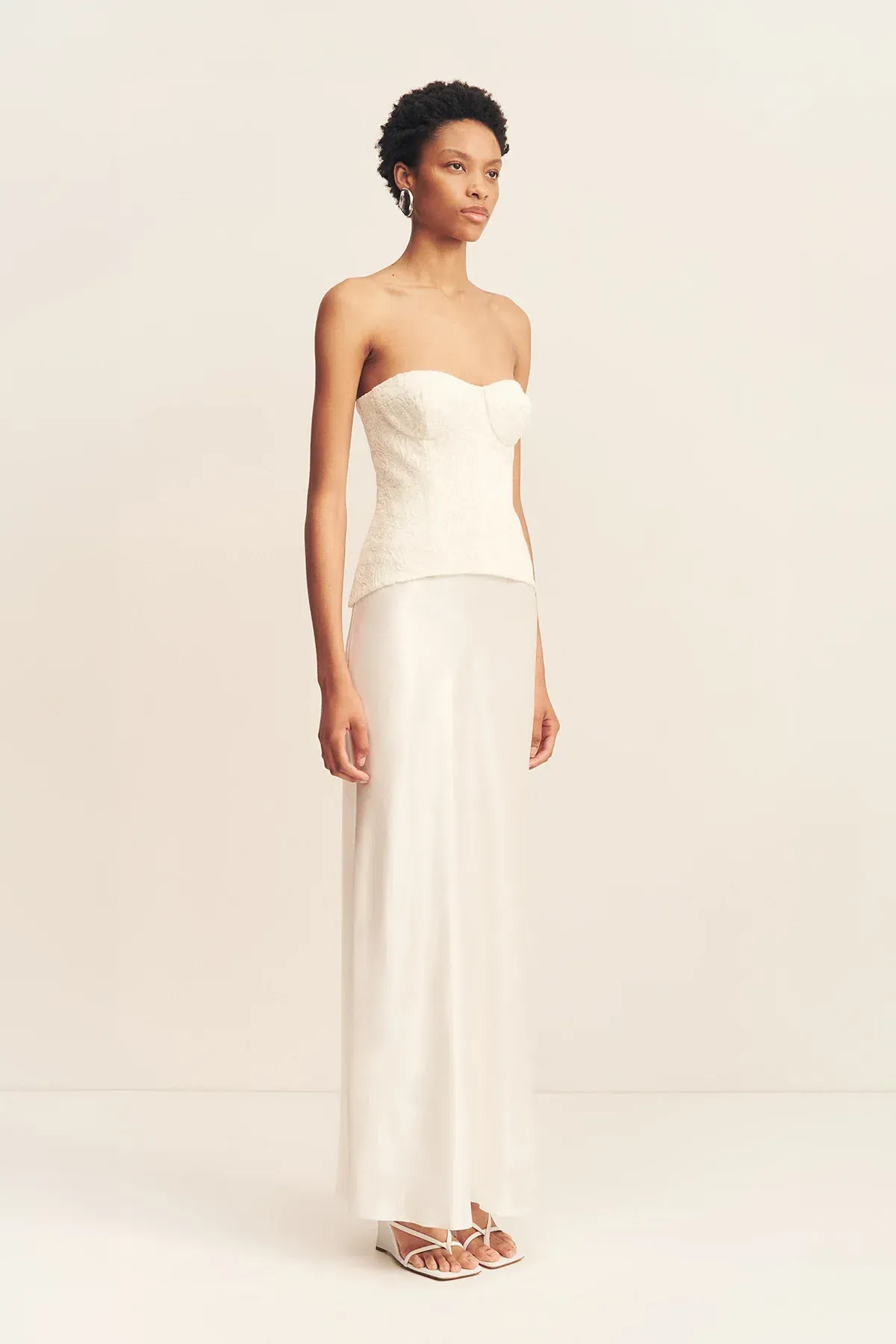 Shona Joy luminous lace strapless bustier - ivory - Image 7