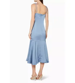 Keepsake The Label Resound Satin Midi Dress Blue Size 6 for rent on The Volte - image 4