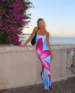 With Harper Lu Slip Dress in Sky Lily Floral Size 6 for rent on The Volte - image 1