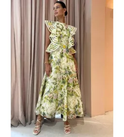 Alemais Eden Flounce Midi Dress Floral Size AU 6 for rent on The Volte - image 1