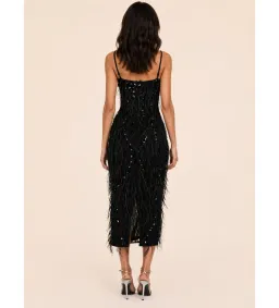 Rachel Gilbert Cynthia Midi Dress in Black Size 4/AU14 for rent on The Volte - image 2