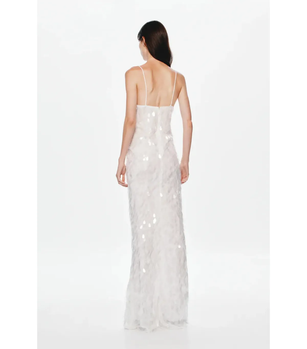 Misha Collection Sapphire Sequin Maxi Dress in Ivory Size 6/XS - Image 3