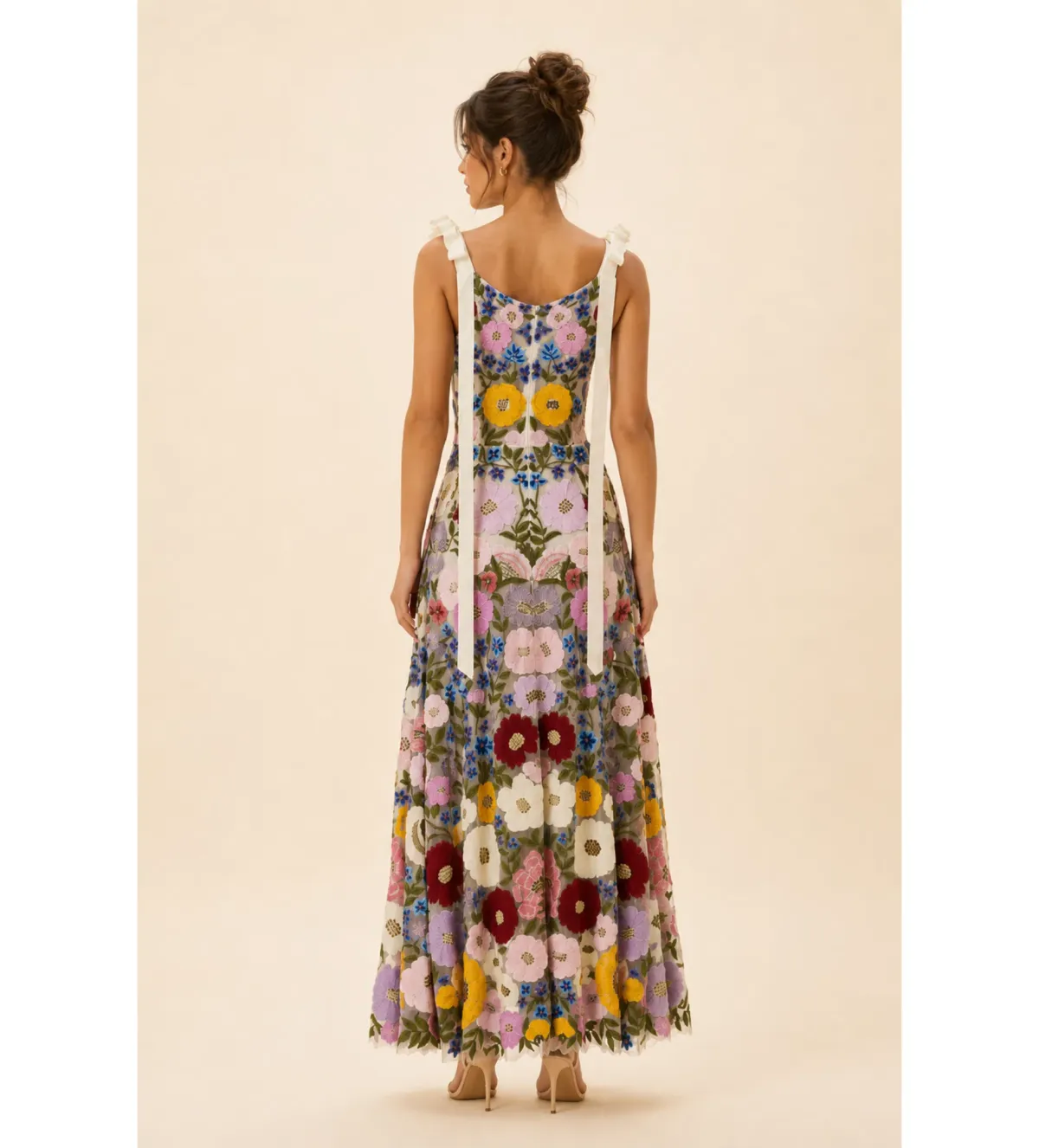 Rachel Gilbert Nya Gown in Multi Floral Size 5/AU16 - Image 2