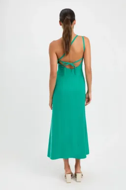 Kookai Clarisa Tie Midi Dress in Green Size AU 8 for rent on The Volte - image 2