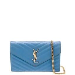 YSL Baby Blue Flap Pouch for rent on The Volte - image 2