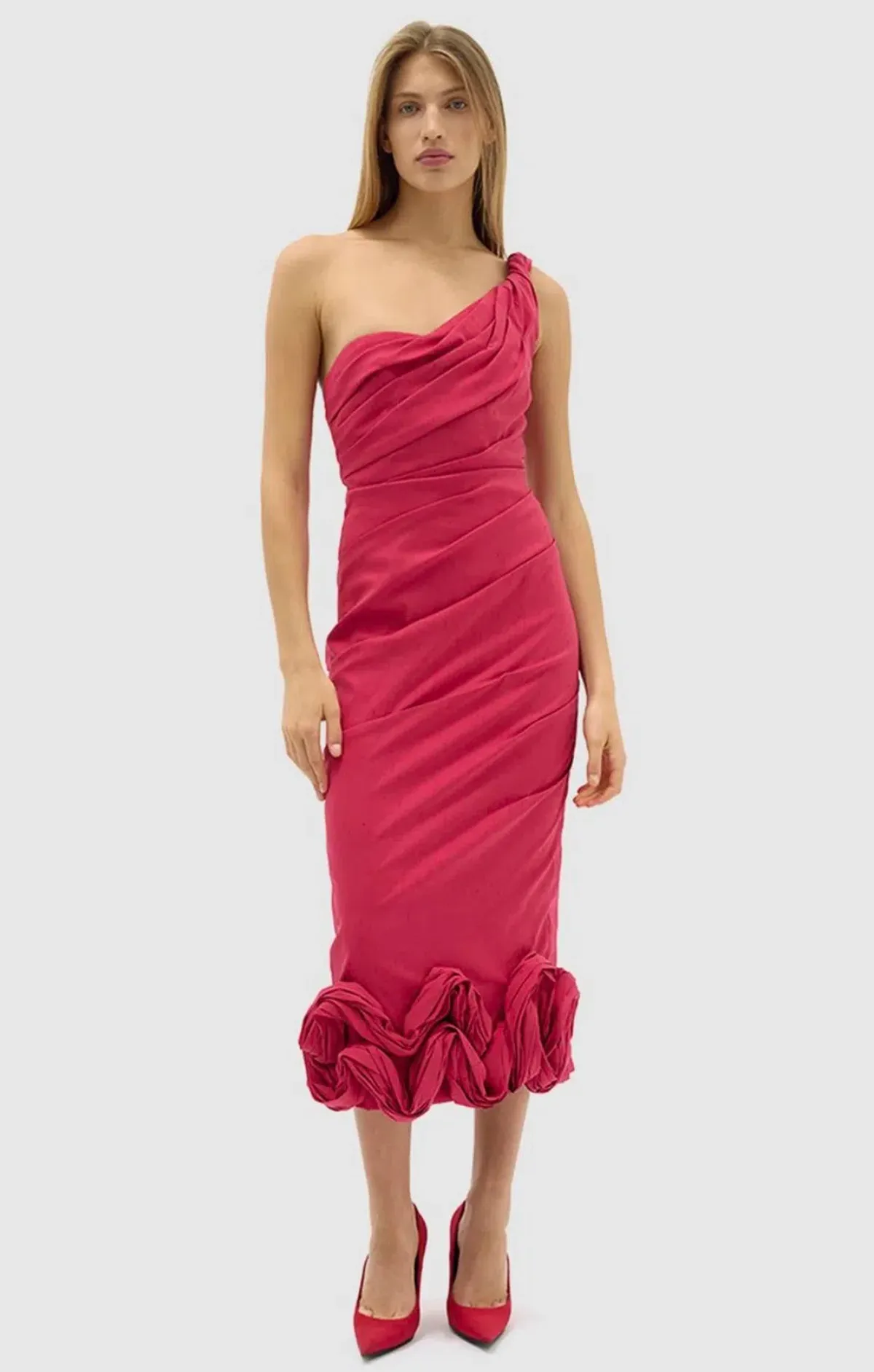 Rachel Gilbert Ochre Midi Dress Red Size 0 / AU 6 - Image 1