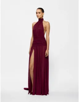 Effie Kats Verity Gown Burgundy Size 8 for rent on The Volte - image 3