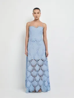 Sheike Ella Lace Maxi Dress Blue Size AU 8 for rent on The Volte - image 1