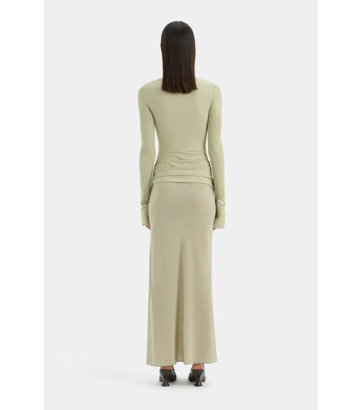 Sir the Label Milesi Twist Maxi Gown in Moss Size 3 / AU 12 - Image 2