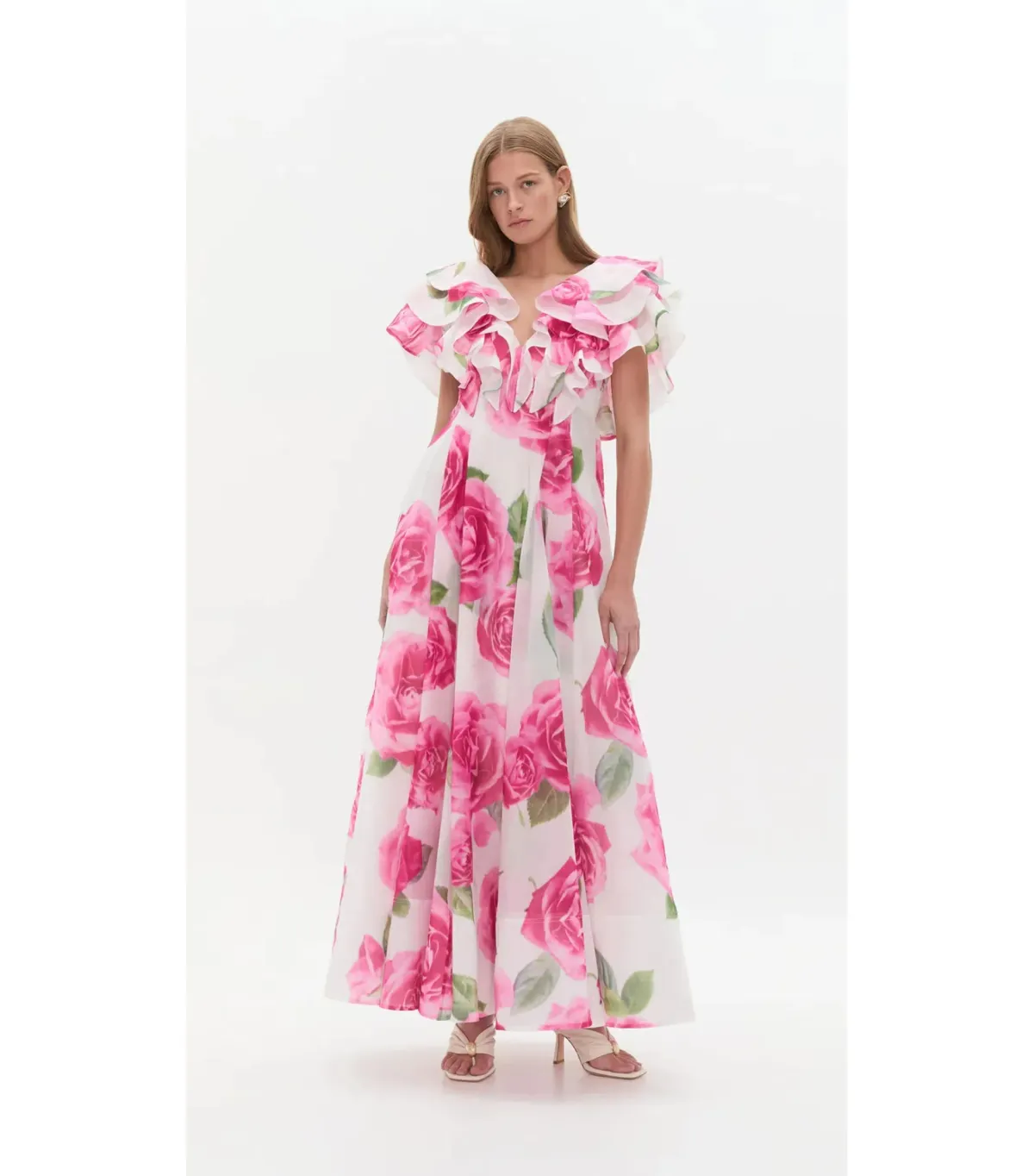 Aje Olea Maxi Dress in Soft Rose Light Size AU 12 - Image 1