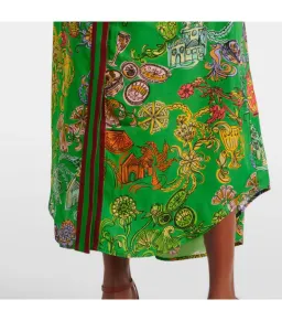 Alemais Fiesta Midi Shirtdress Green Print Size AU 16 for rent on The Volte - image 3