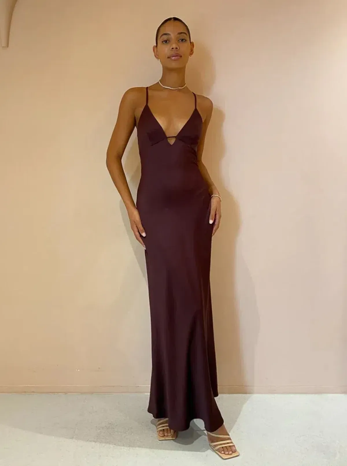 Manning Cartell Time To Shine Slip Dress in Truffle Size AU6 - Image 13